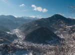 360° Panorama Aussichtspunkt im Winter Foto
